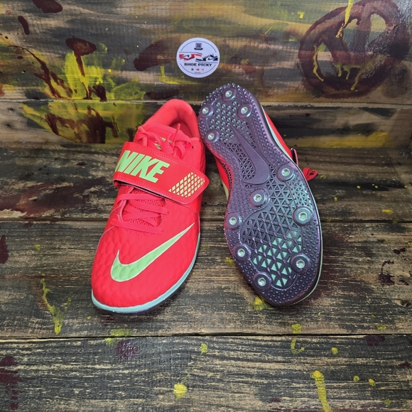 Nike High Jump Elite Bright Crimson Track Spikes FZ9636-600 Men's Size 6.5 - Picture 7 of 8